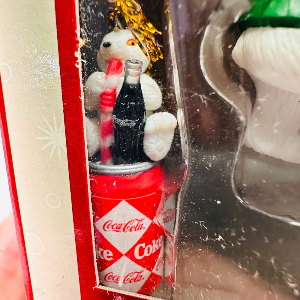 Vintage Coca-Cola Trim-A-Tree Collection 5 Piece Ornament Set Polar Bear Snowman - Picture 8 of 13